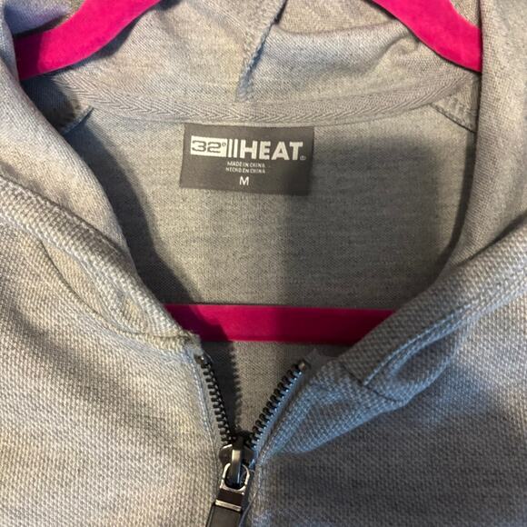 NWT 32 Degrees Heat Men's Size Medium M Full Zip Hooded Jacket Gray - Picture 5 of 6